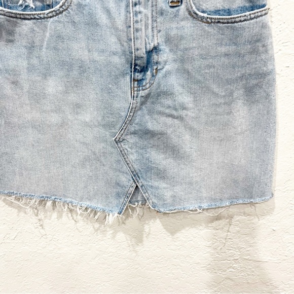 Madewell Skirt Women's 26 Rigid Denim A-Line Mini Cutout Edition K0068 - Picture 5 of 9